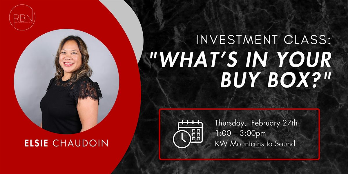 Investment Class: "What\u2019s in Your Buy Box?"