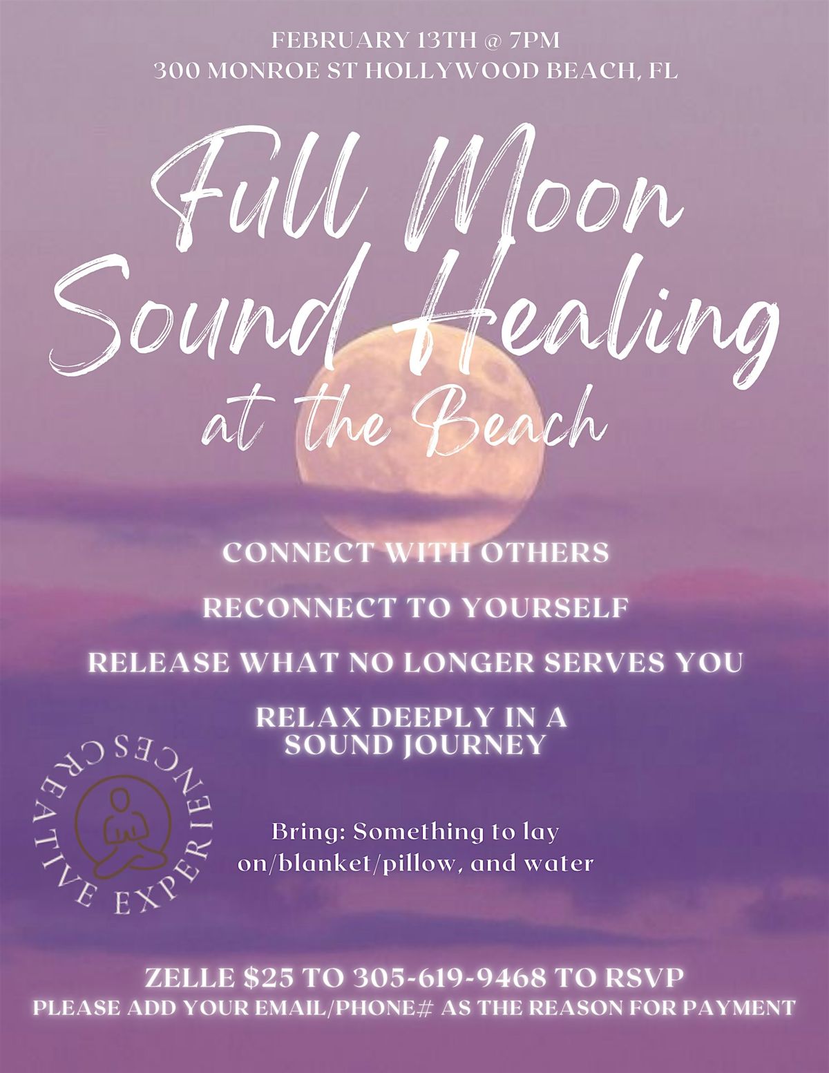 Full Moon Sound Healing at the beach