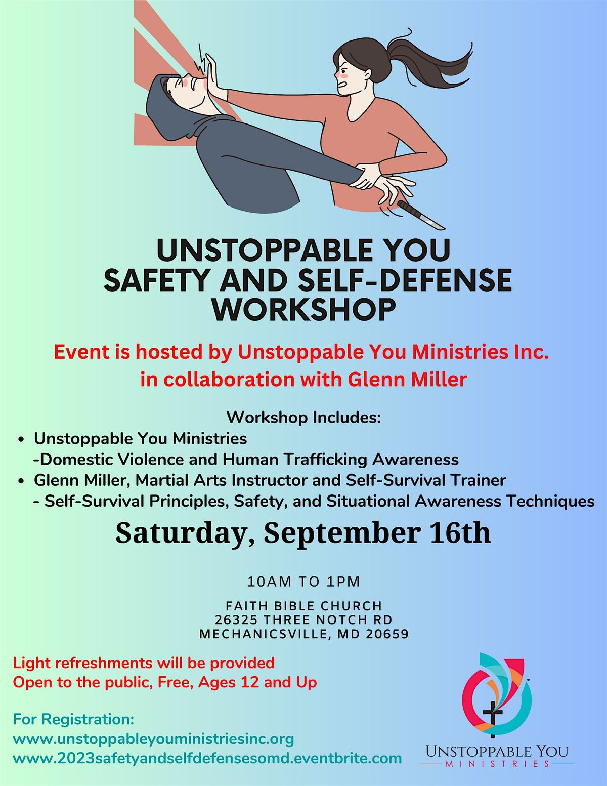 Unstoppable You Safety and Self-defense Workshop (Hanover, PA)