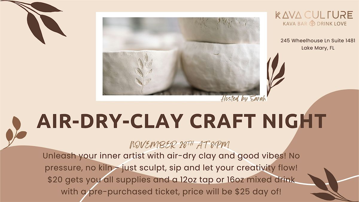 Air Dry Clay Craft Night