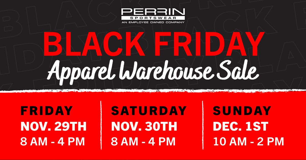 Black Friday Apparel Warehouse Sale