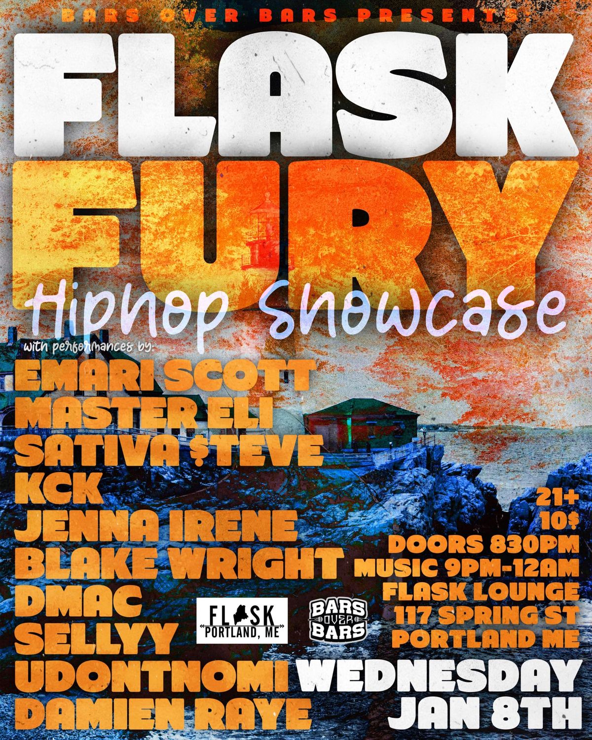 Bars Over Bars Presents: Flask Fury Hiphop Showcase 01\/08\/24