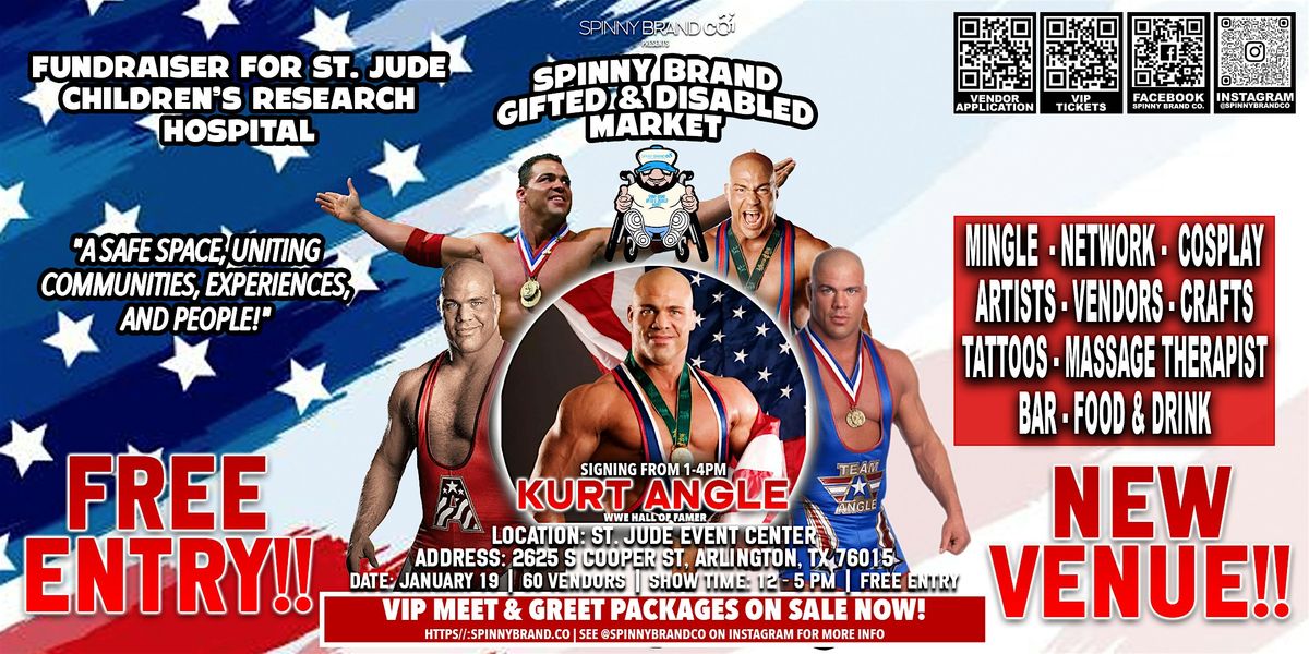 KURT ANGLE MEET AND GREET AT SPINNY BRAND: GIFTED AND DISABLED MARKET