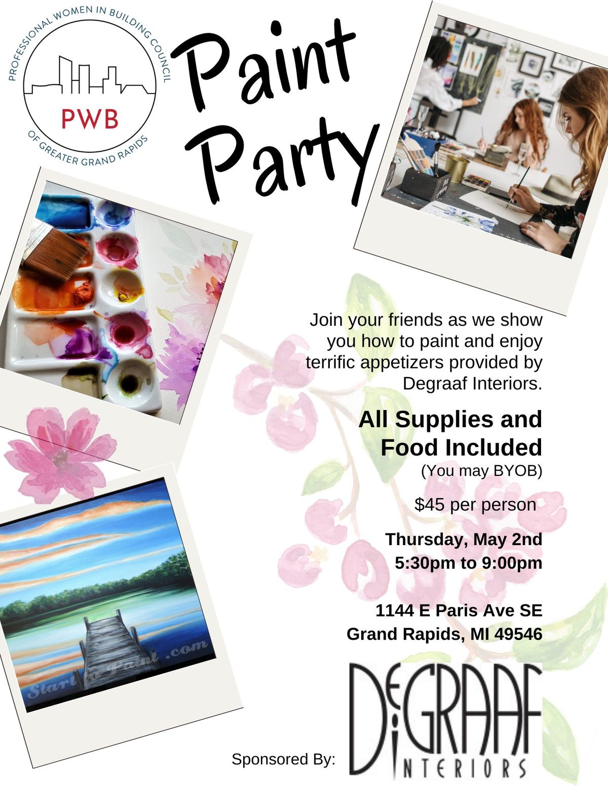 PWB Paint Party at Degraaf Interiors (BYOB!)