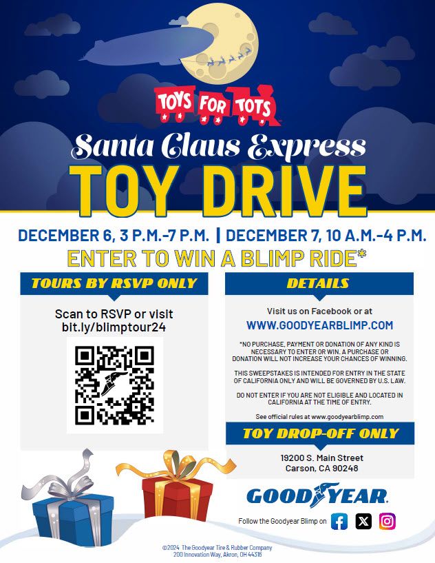 2024 Toys For Tots California Blimp Tours