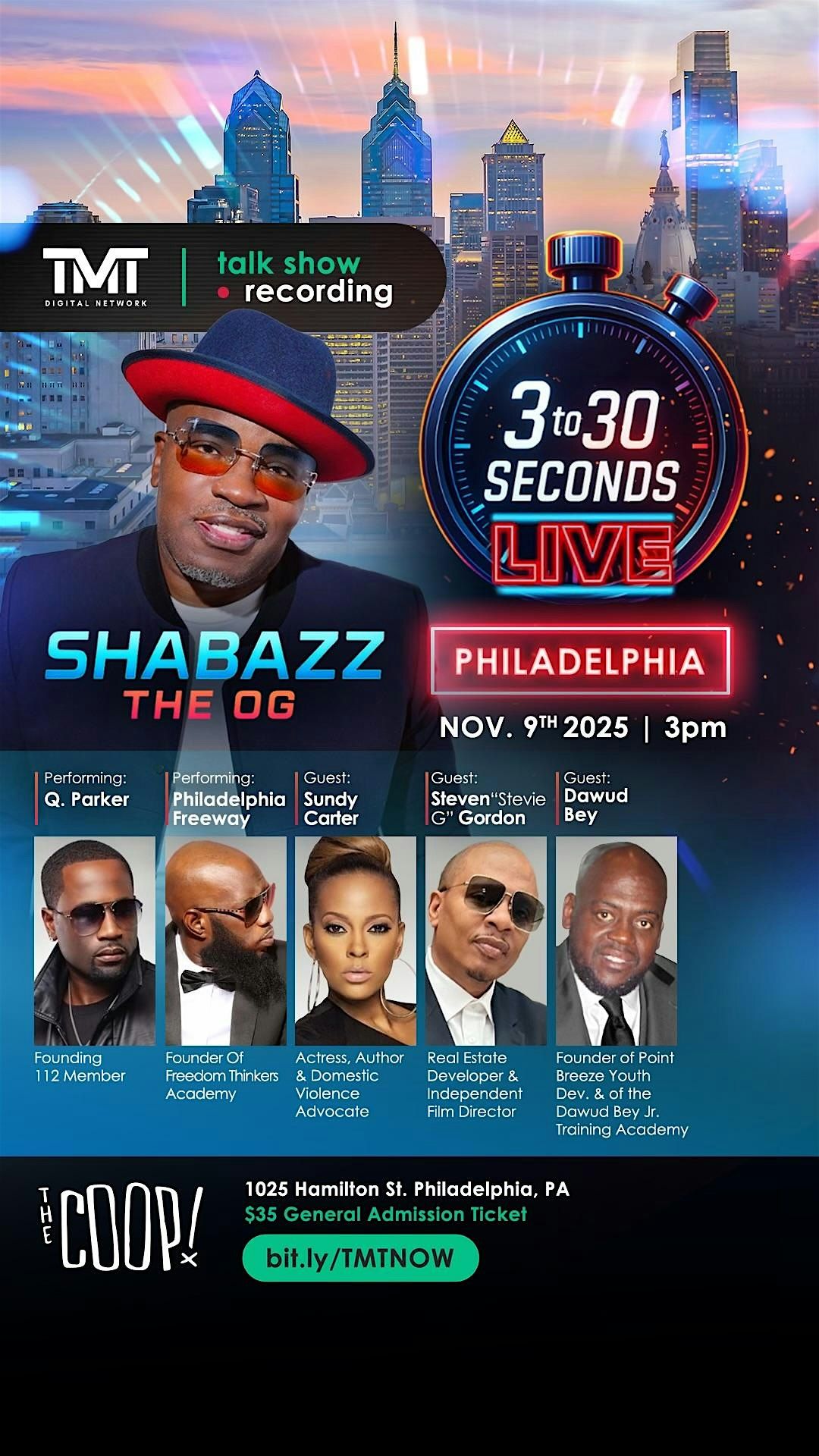 3-to-30 Seconds Live Hosted by Shabazz the OG