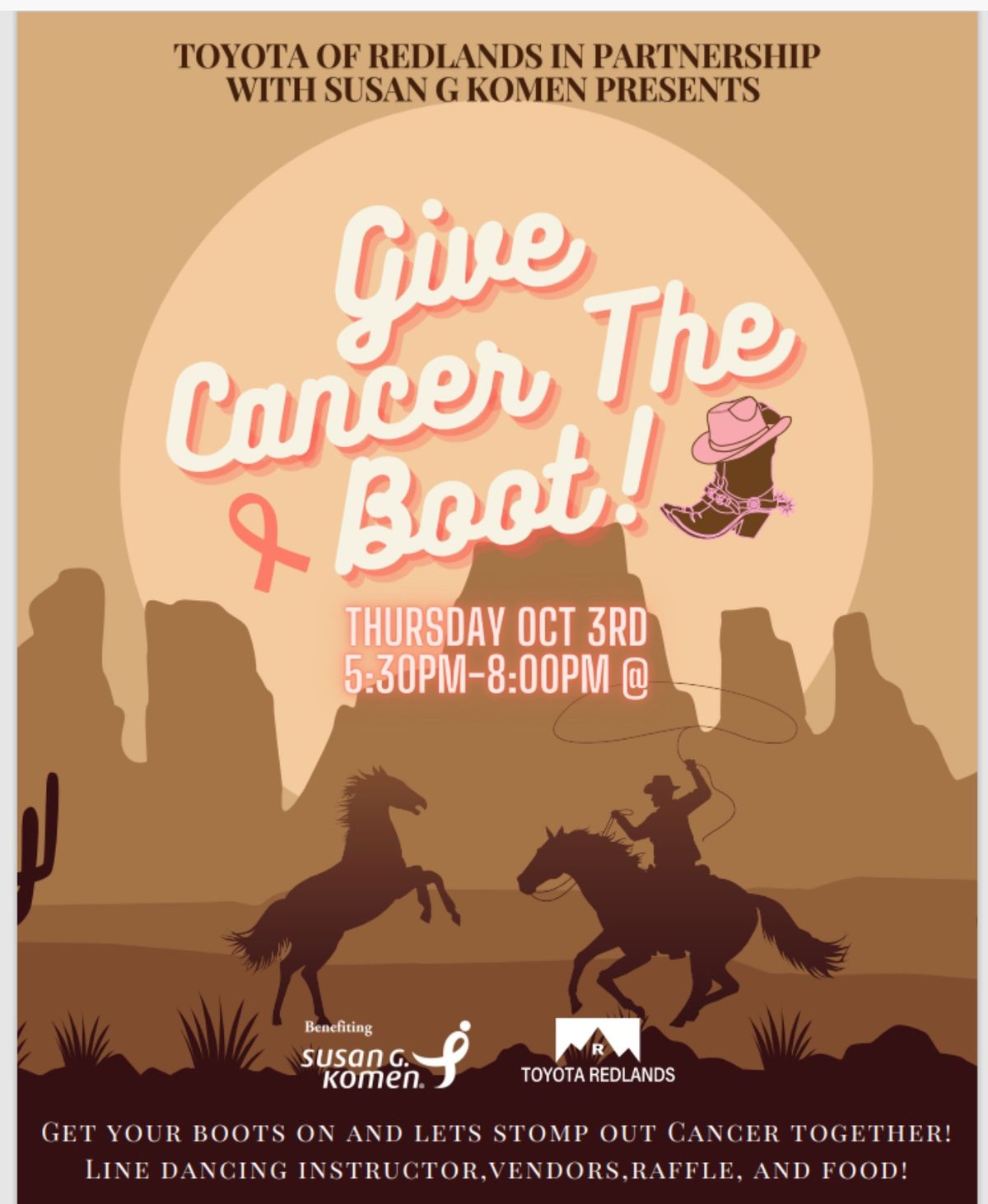 \u201cGive Cancer The Boot\u201d 