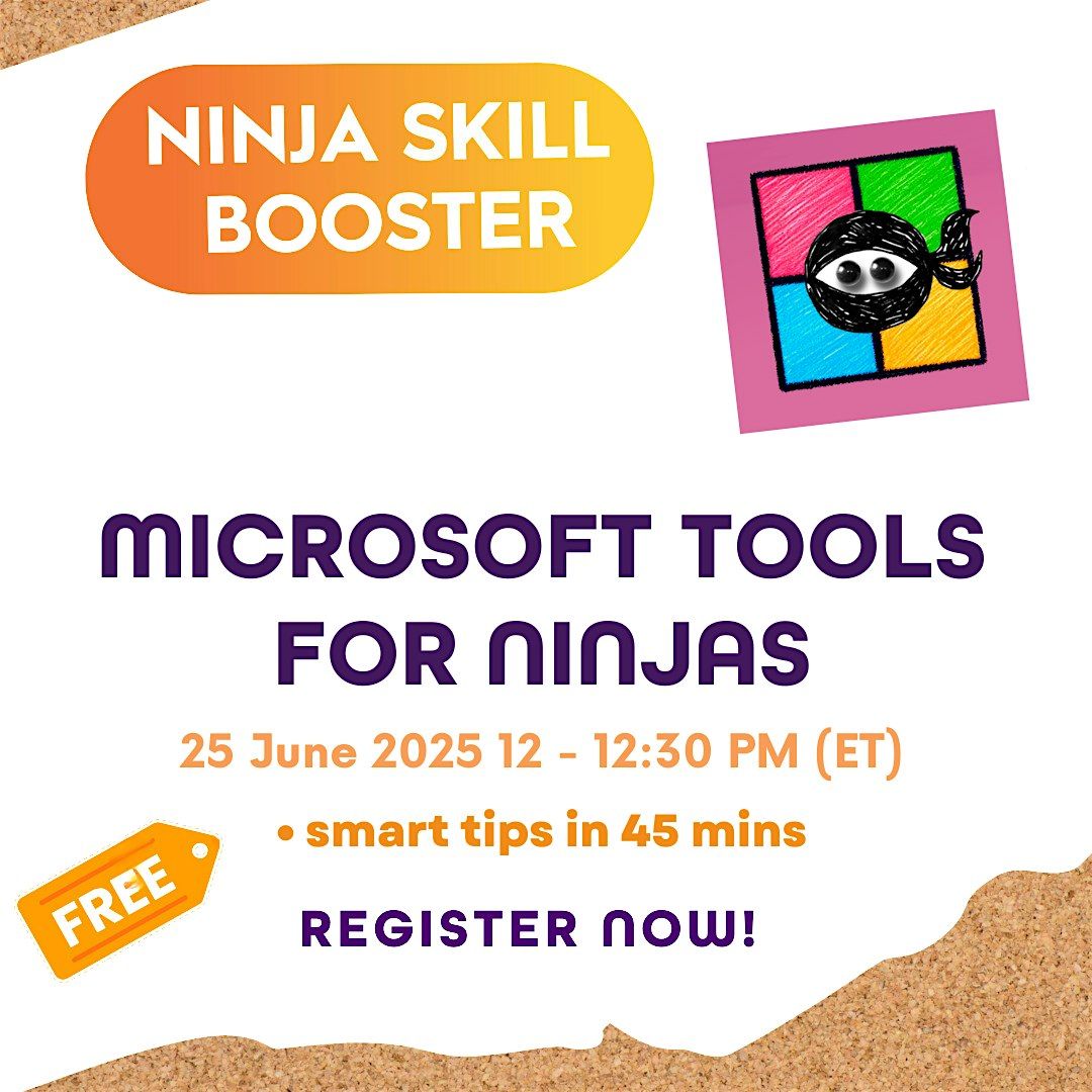 FREE 'NINJA SKILL BOOSTER "MICROSOFT TOOLS FOR NINJAS"