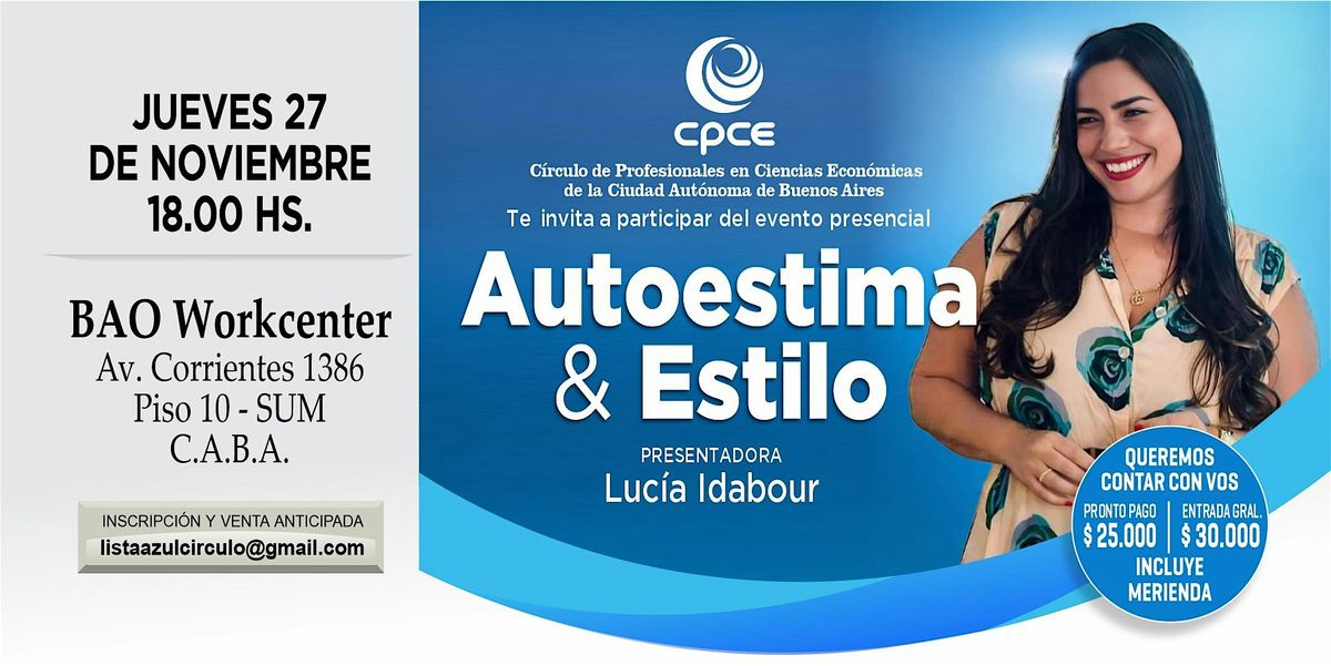 Autoestima & Estilo - Presencial con Merienda