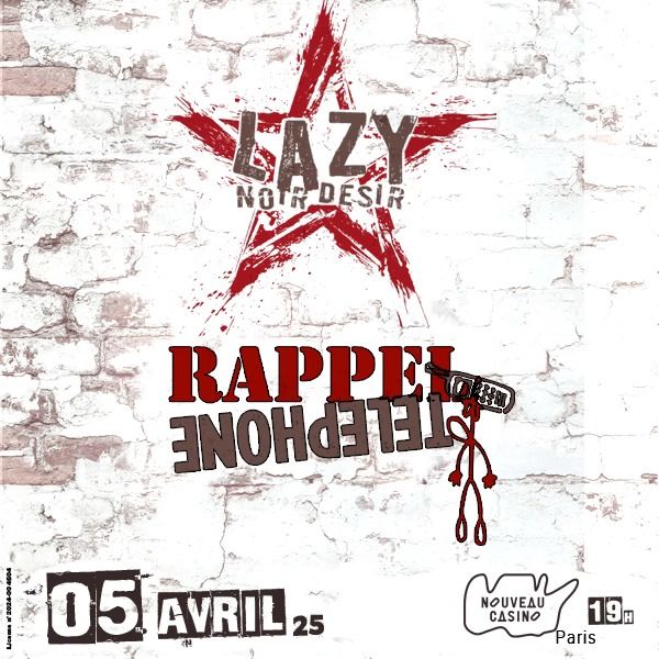 Soir\u00e9e Tributes Rock Fran\u00e7ais, Lazy (Noir Desir), Rappel (Telephone) 