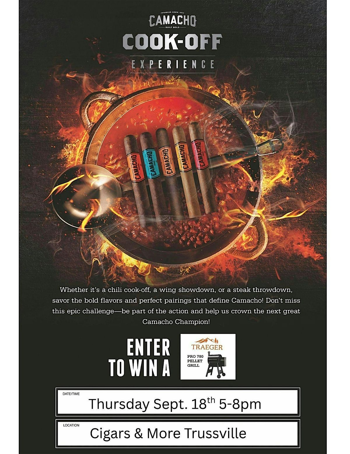 Camacho Chili Cookoff Event | Cigars & More Trussville