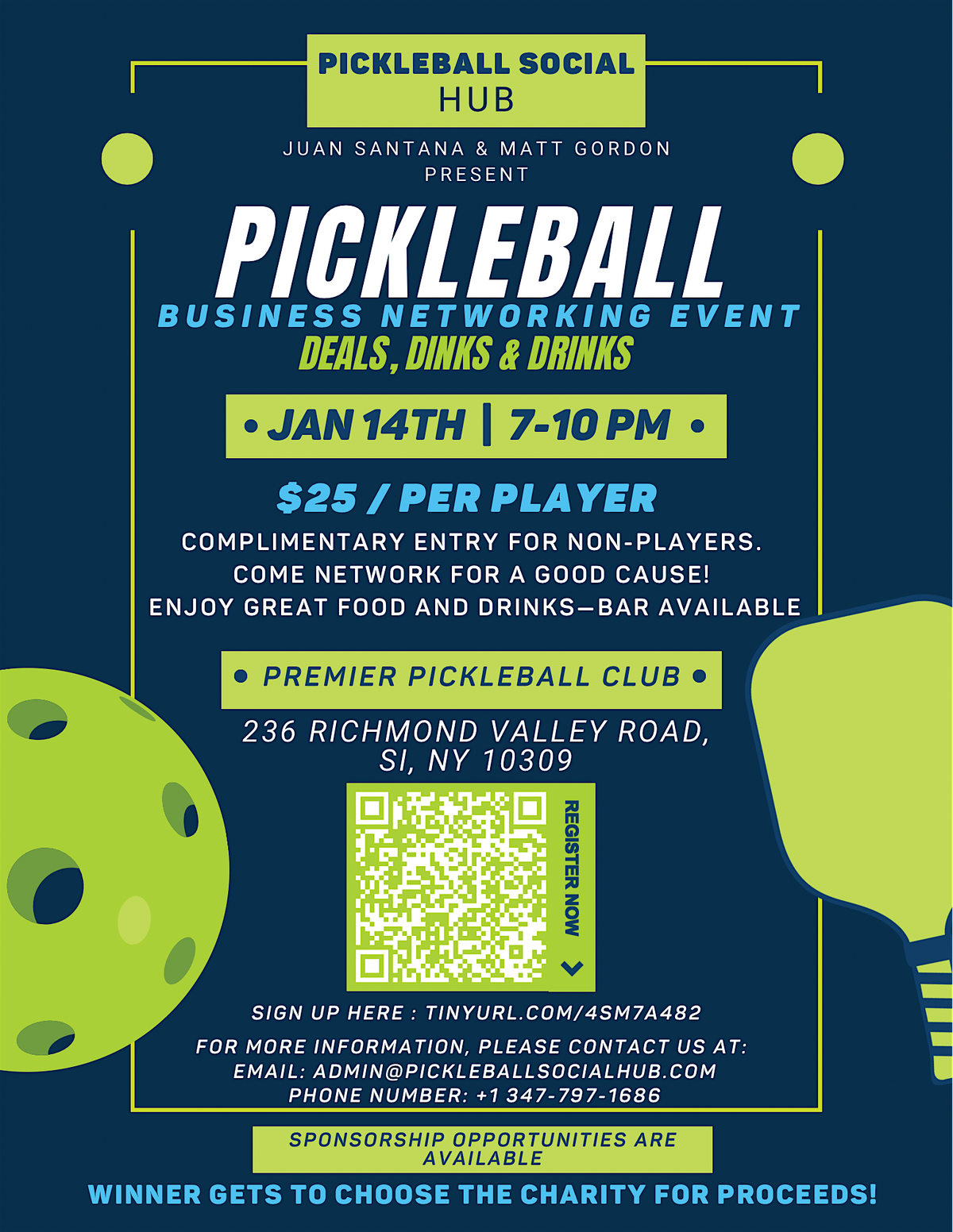 Pickleball - Deals Dinks and Drinks!