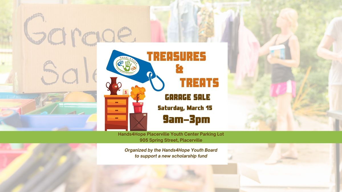 Hands4Hope Youth Board Garage Sale: Treasures & Treats