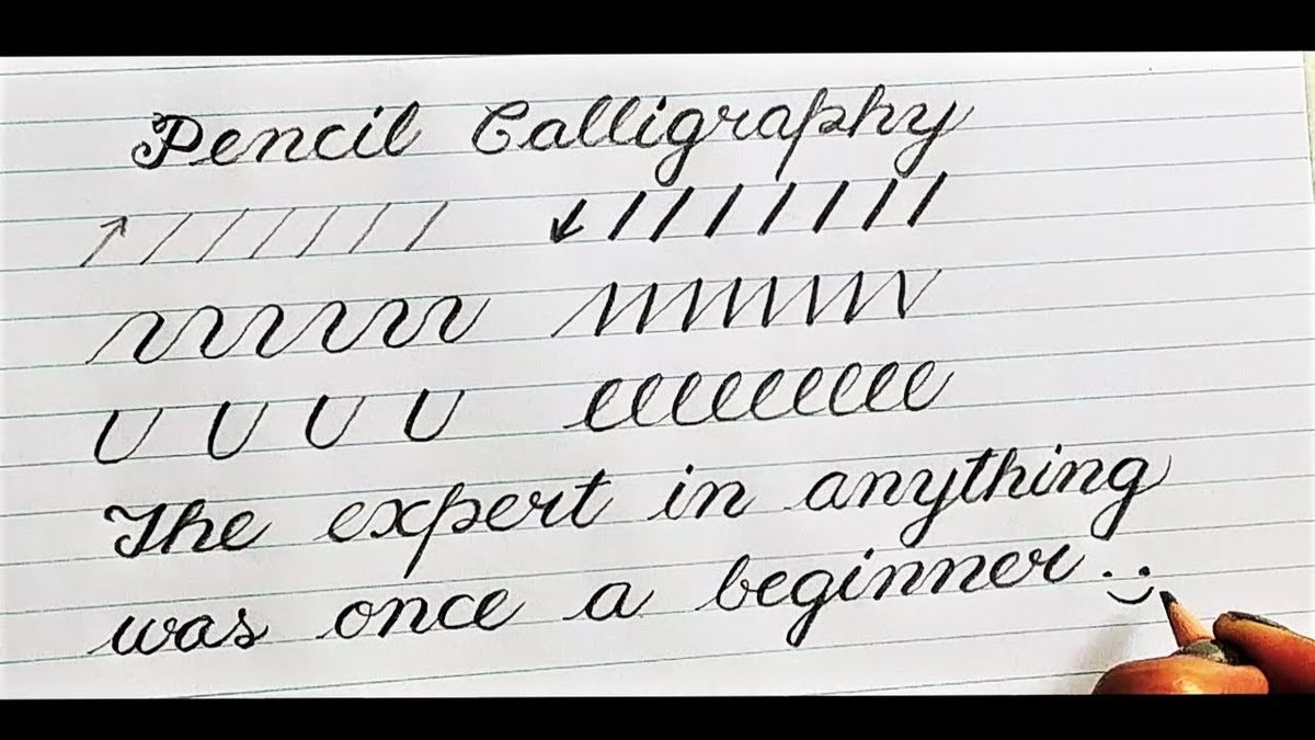 Intro to Calligraphy: Pencil Edition