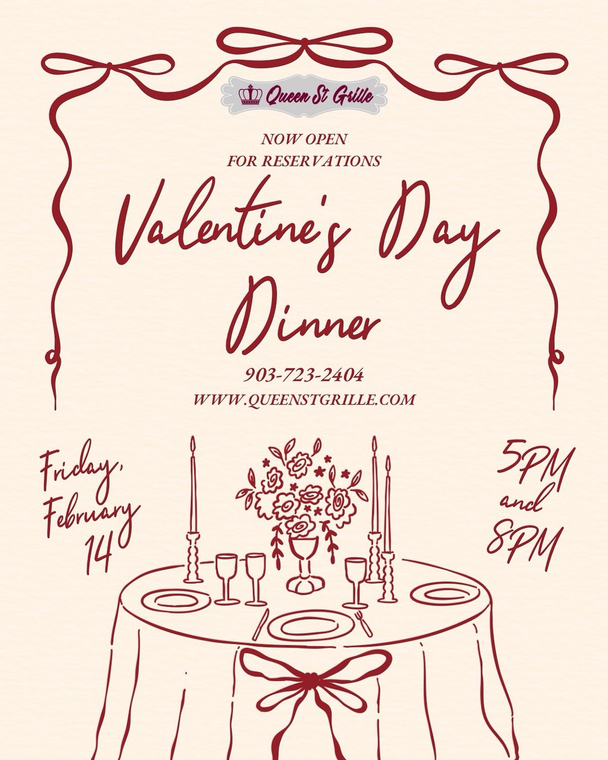 Valentine\u2019s Day Three Course Dinner