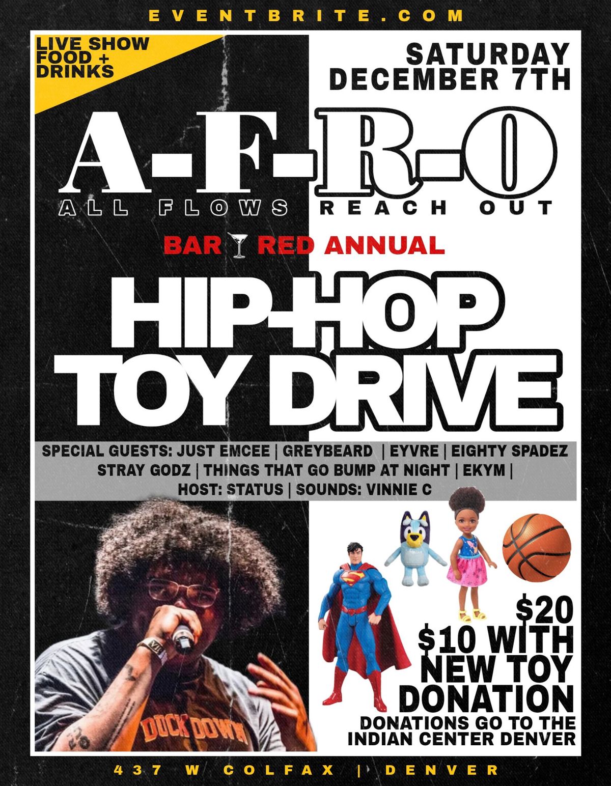 A-F-R-O "LIVE" AT BAR RED (HIPHOP TOY DRIVE)