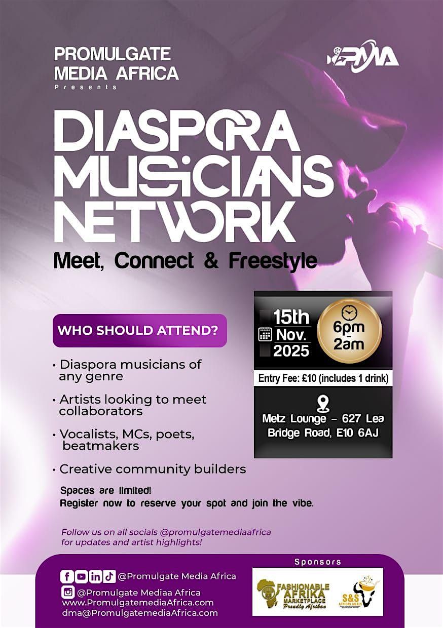 Diaspora Musicians Network \u2013 Meet, Connect a & Freestyle | Mez Lounge
