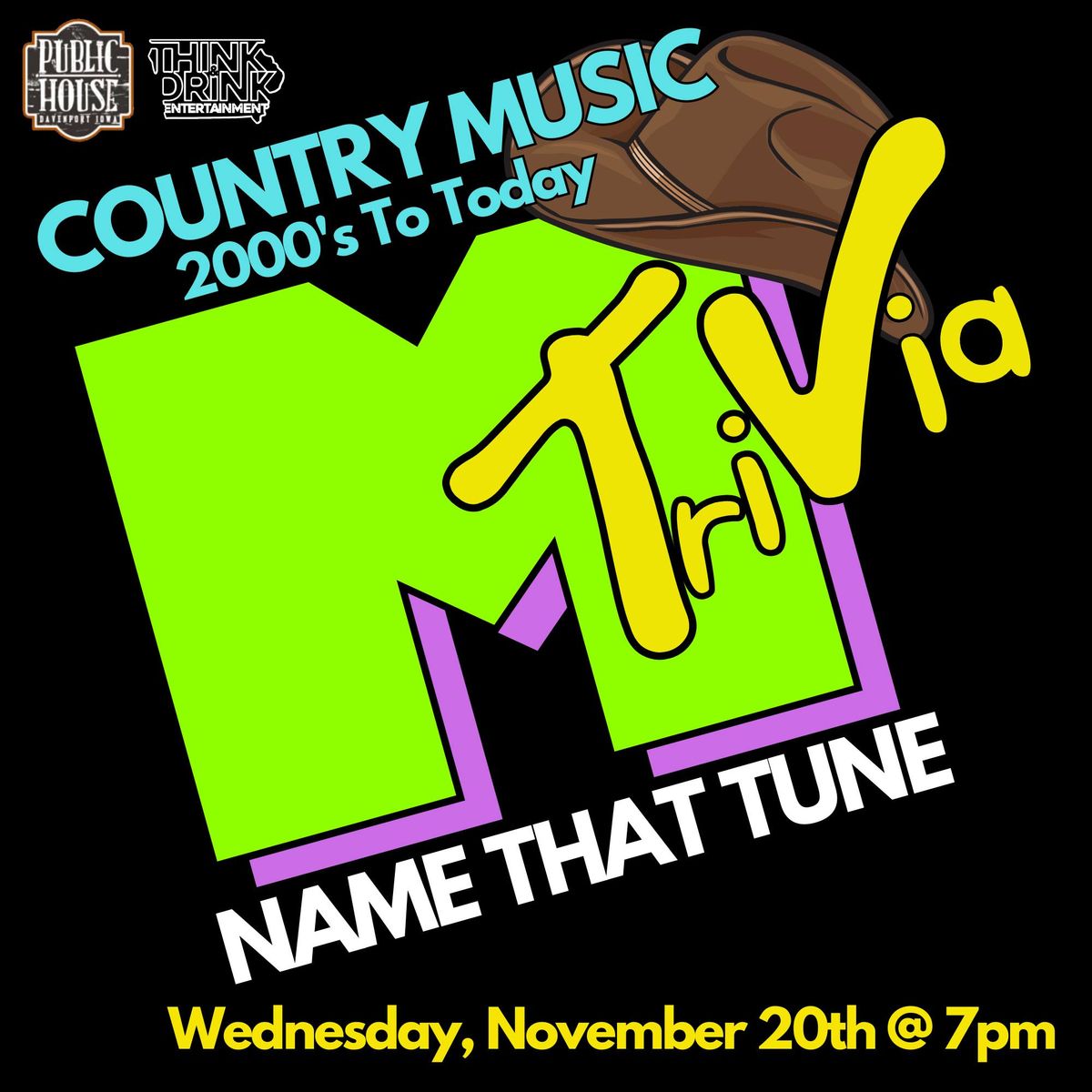 Country Music Name That Tune (2000's To Today) @ Public House (Davenport, IA) \/ Wed Nov 20th @ 7pm