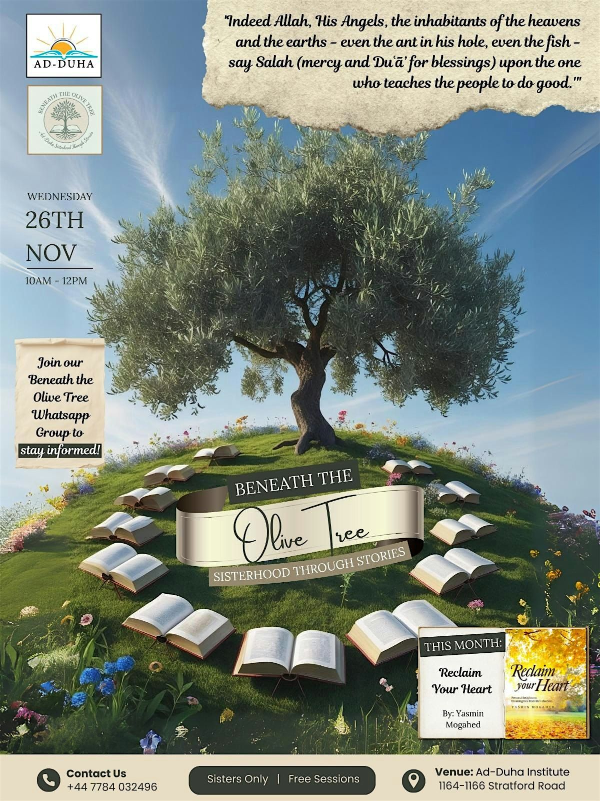 Sisters Islamic Bookclub - Beneath the Olive Tree