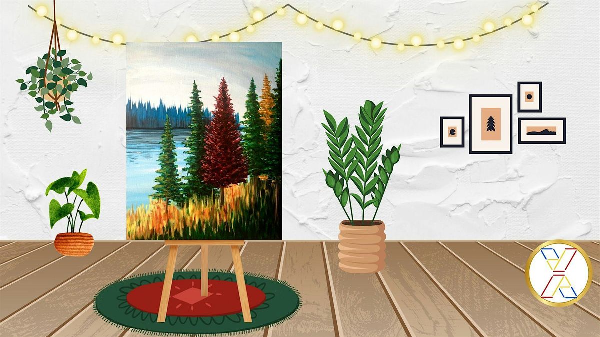Paint Night : \u201cAutumn Trees on the Lake\u201c
