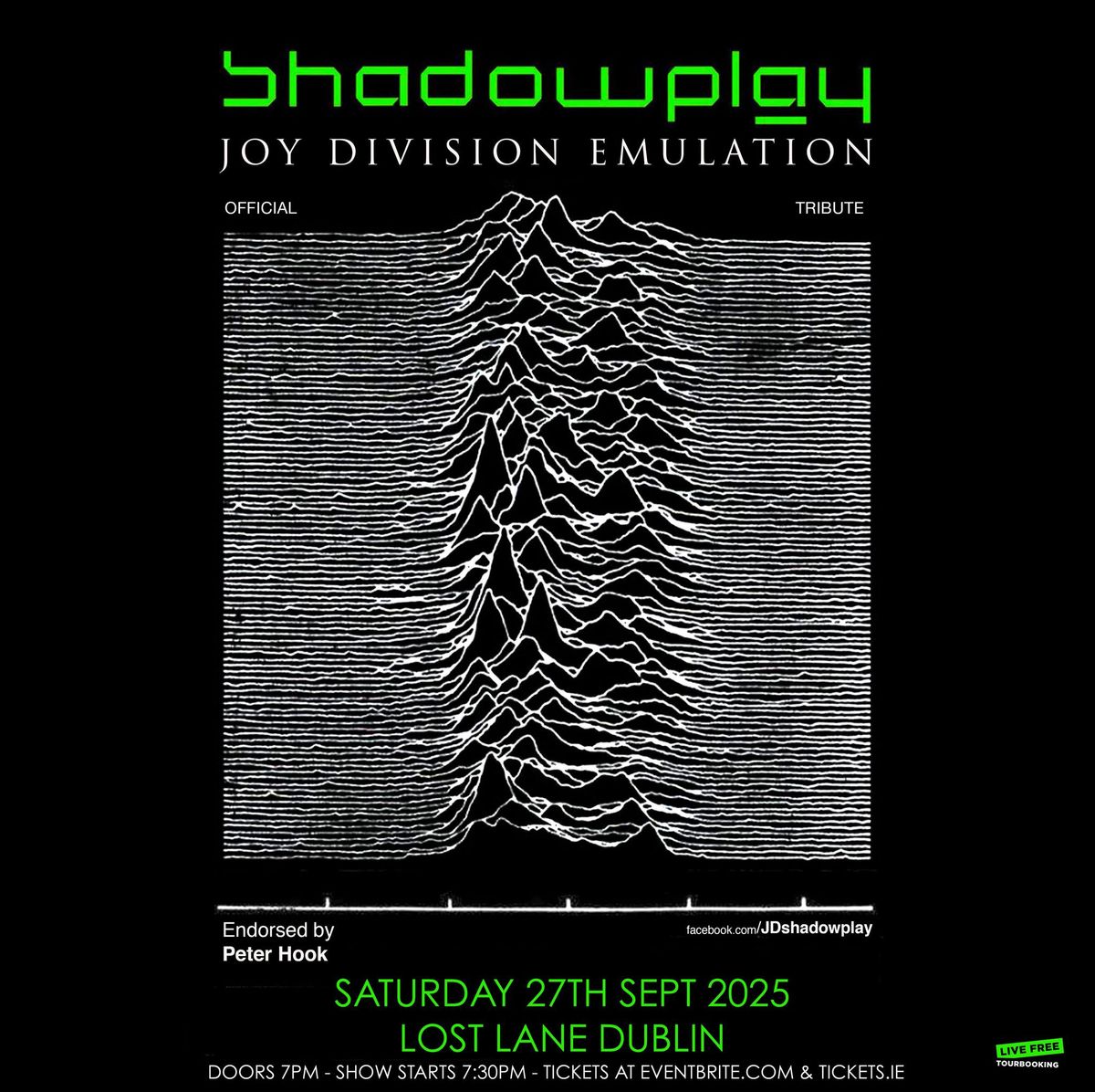 Shadowplay - the definitive Joy Division tribute at Lost Lane Dublin 27\/9\/25 - Tickets on sale now*