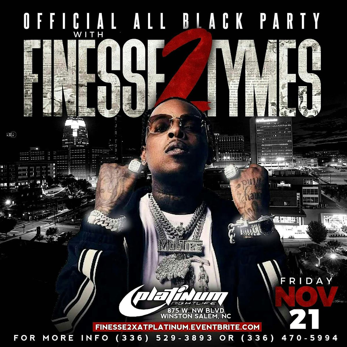 The Official All Black Party Ft. Finesse 2x -Platinum Nightlife Takeover
