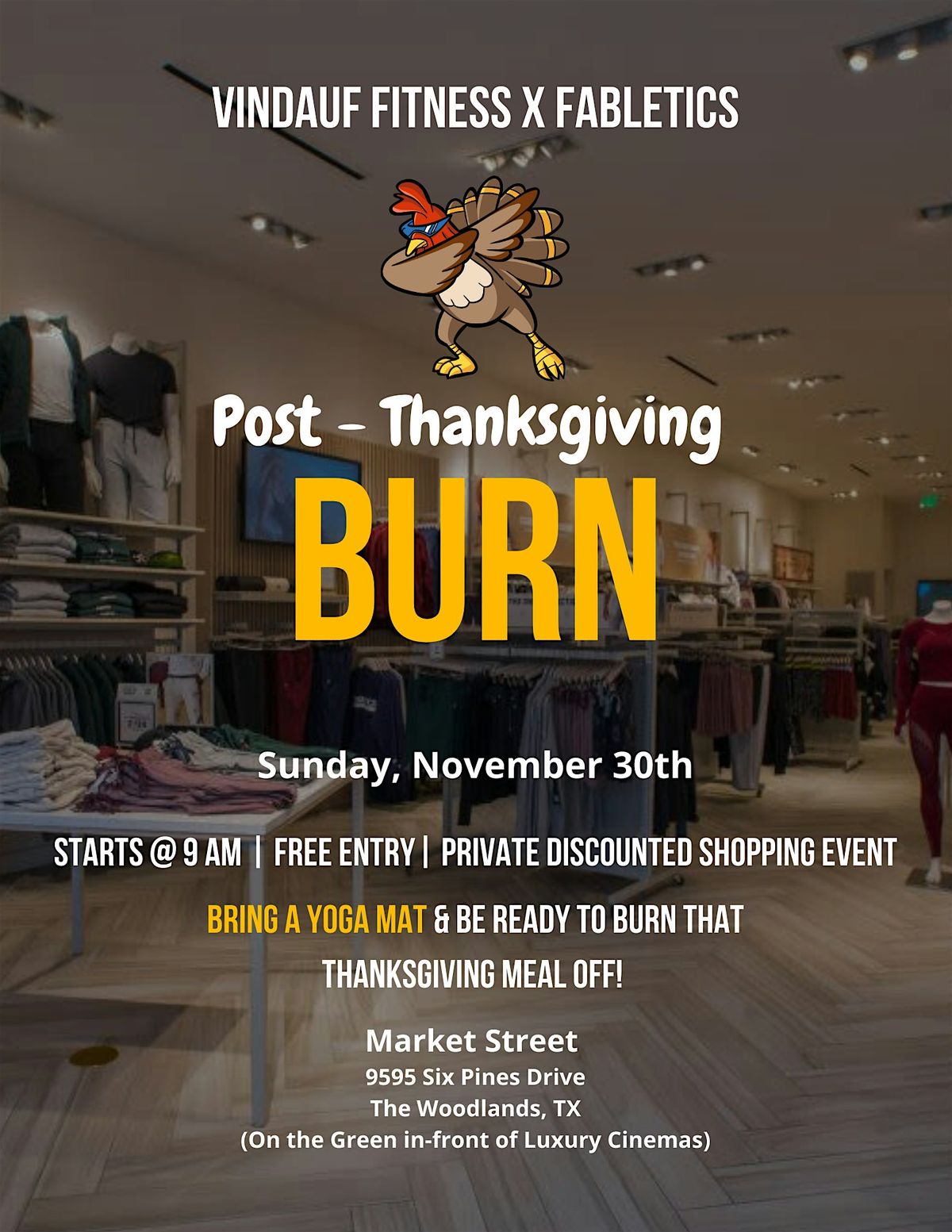 Fabletics X Vindauf Fitness : Post-Thanksgiving Bootcamp