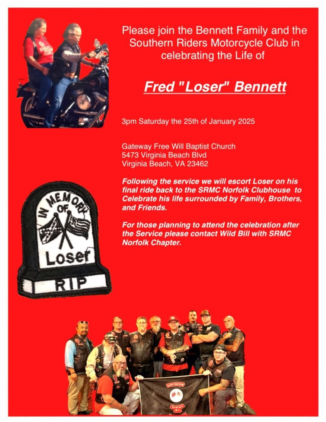 Ride For Fred "Loser" Bennett