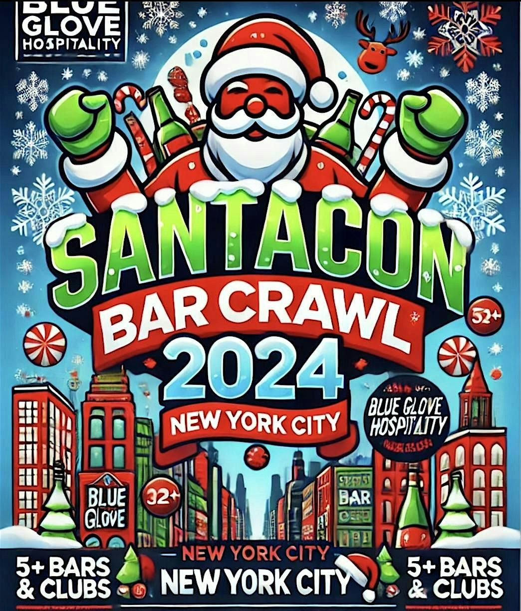 SANTACON BAR CRAWL 2024 | NYC