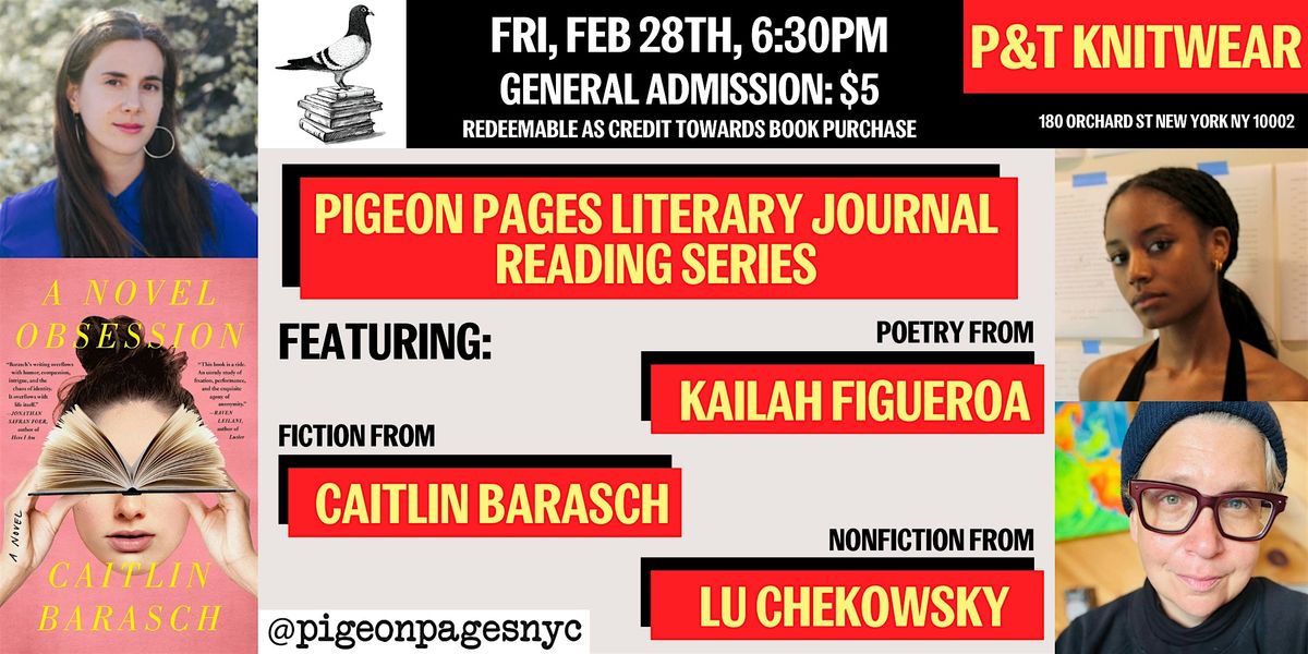 Pigeon Pages Literary Journal Reading Series