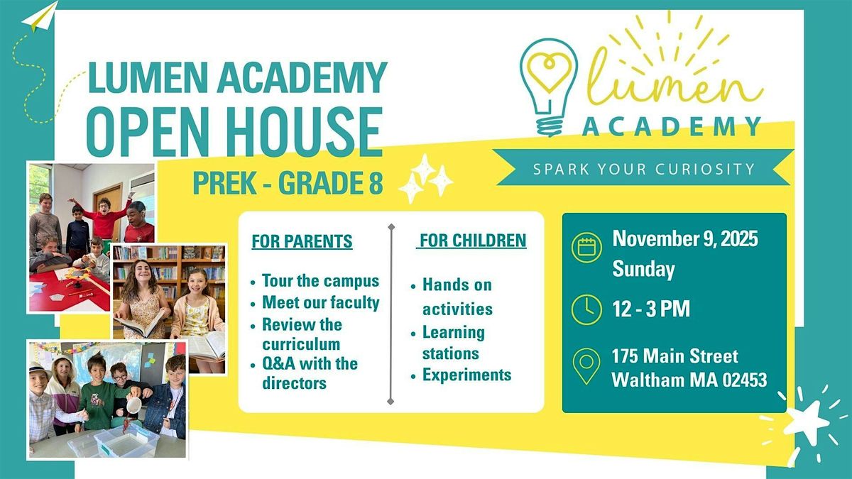 Lumen Academy Open House - November 9