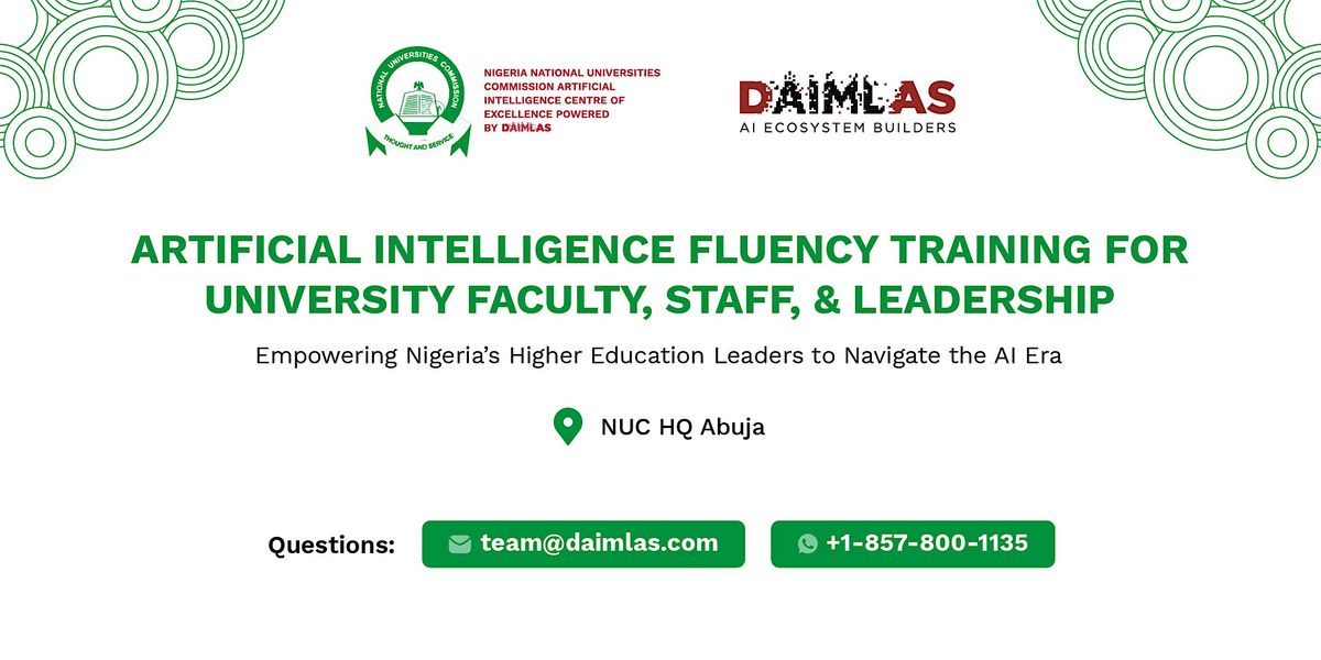 NUC AI CoE - AI fluency training for university faculty, staff & leaders