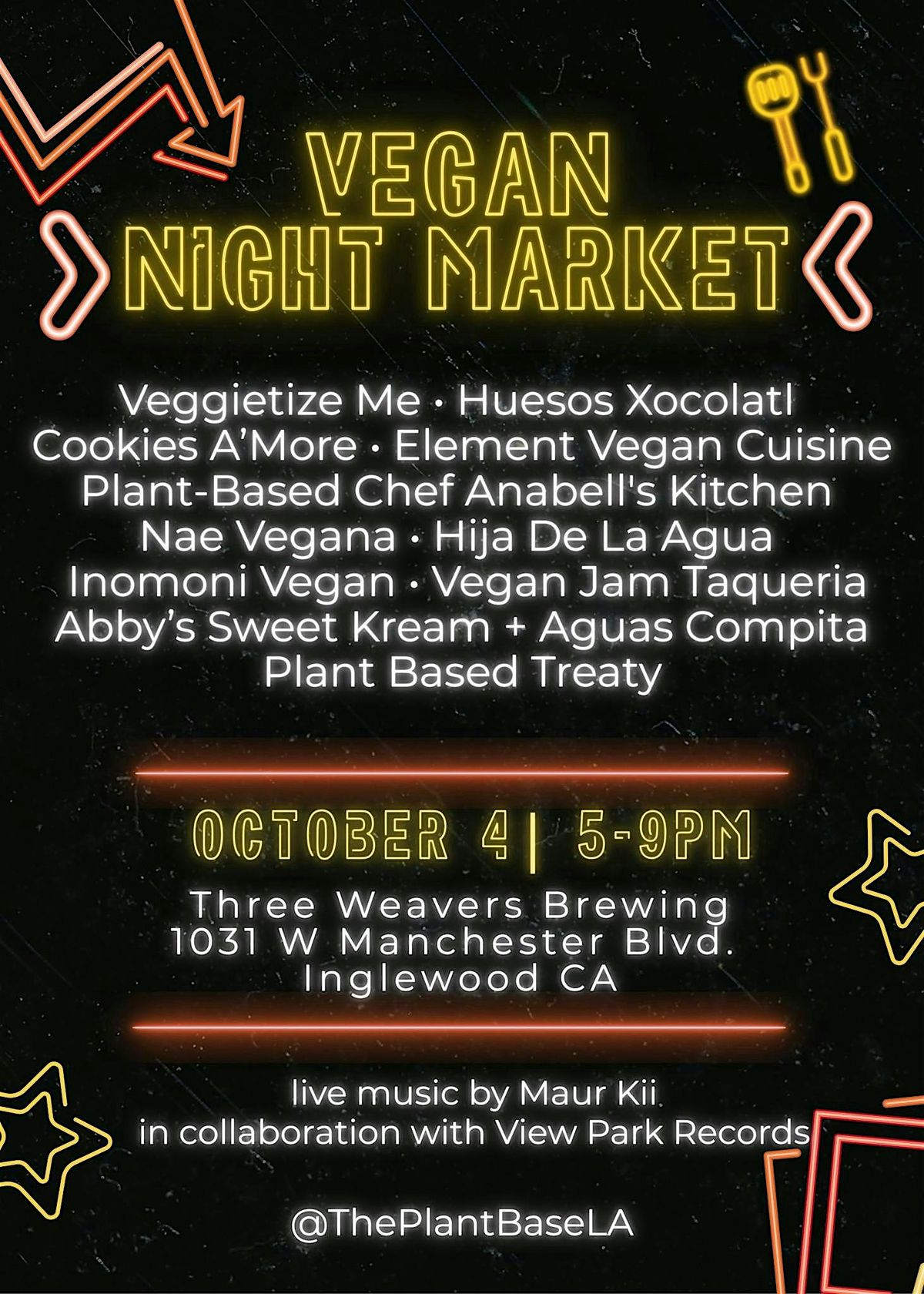 Vegan Night Market! Live Music + Vegan eats + Shopping + Brews!