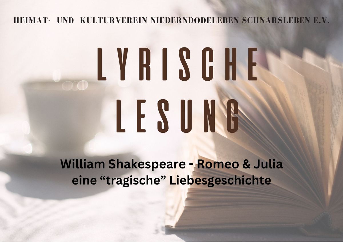 Lyrische Lesung - \u201eRomeo & Julia\u201c