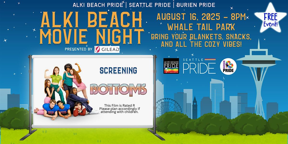 Alki Beach Pride Outdoor Film : Bottoms!  w\/ Seattle and Burien Prides!