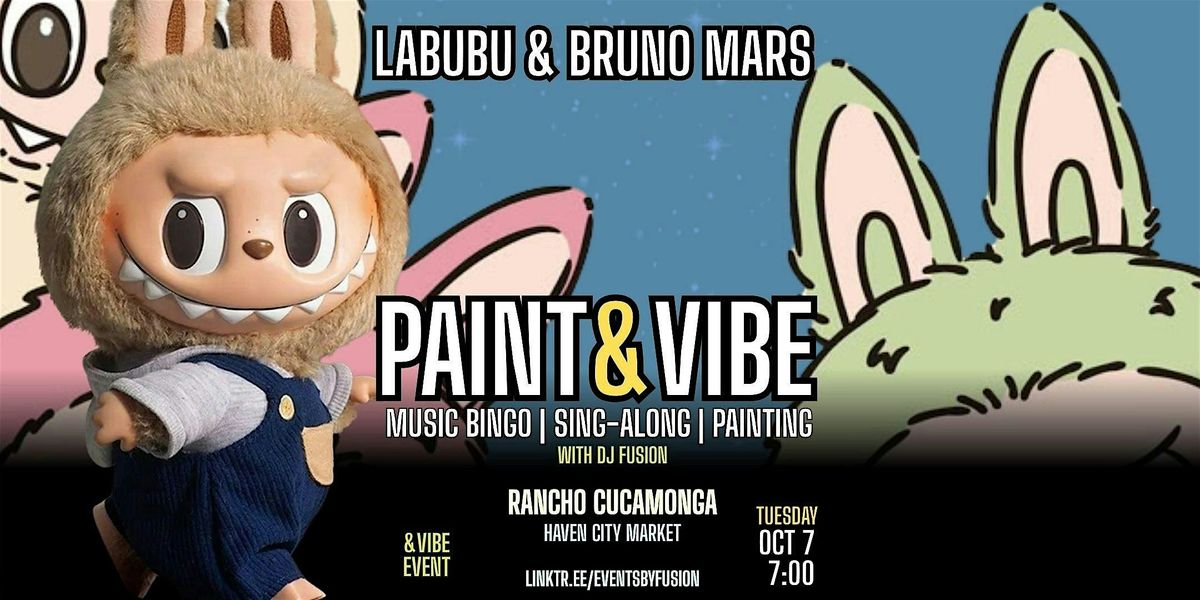 Paint & Vibe Music Bingo - Labubu and Bruno Mars Night