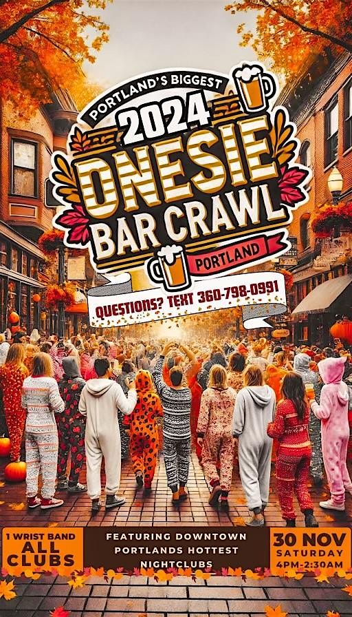 Portland\u2019s BIGGEST 2024 Onesie Barcrawl