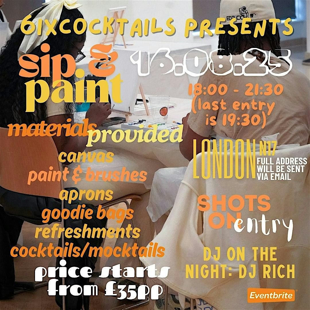 6ixCocktails Presents Sip and Paint - Summer Edition