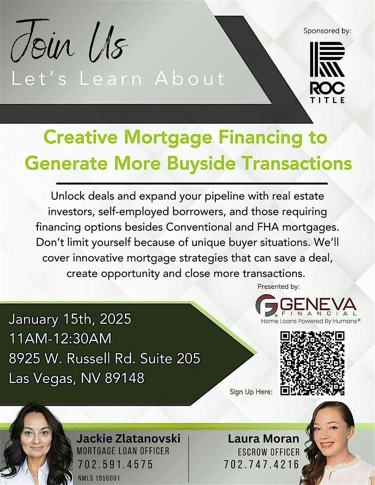 Creative Mortgage Financing to Generate More Buyside Transactions Class