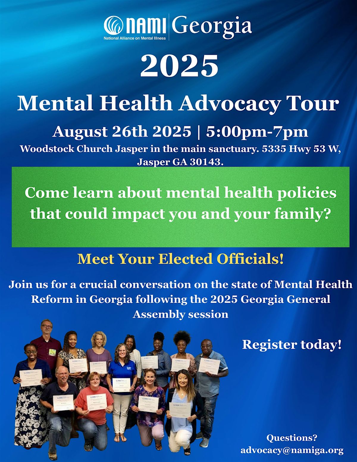 2025 NAMI Georgia's Mental Health Advocacy Tour- Pickens County