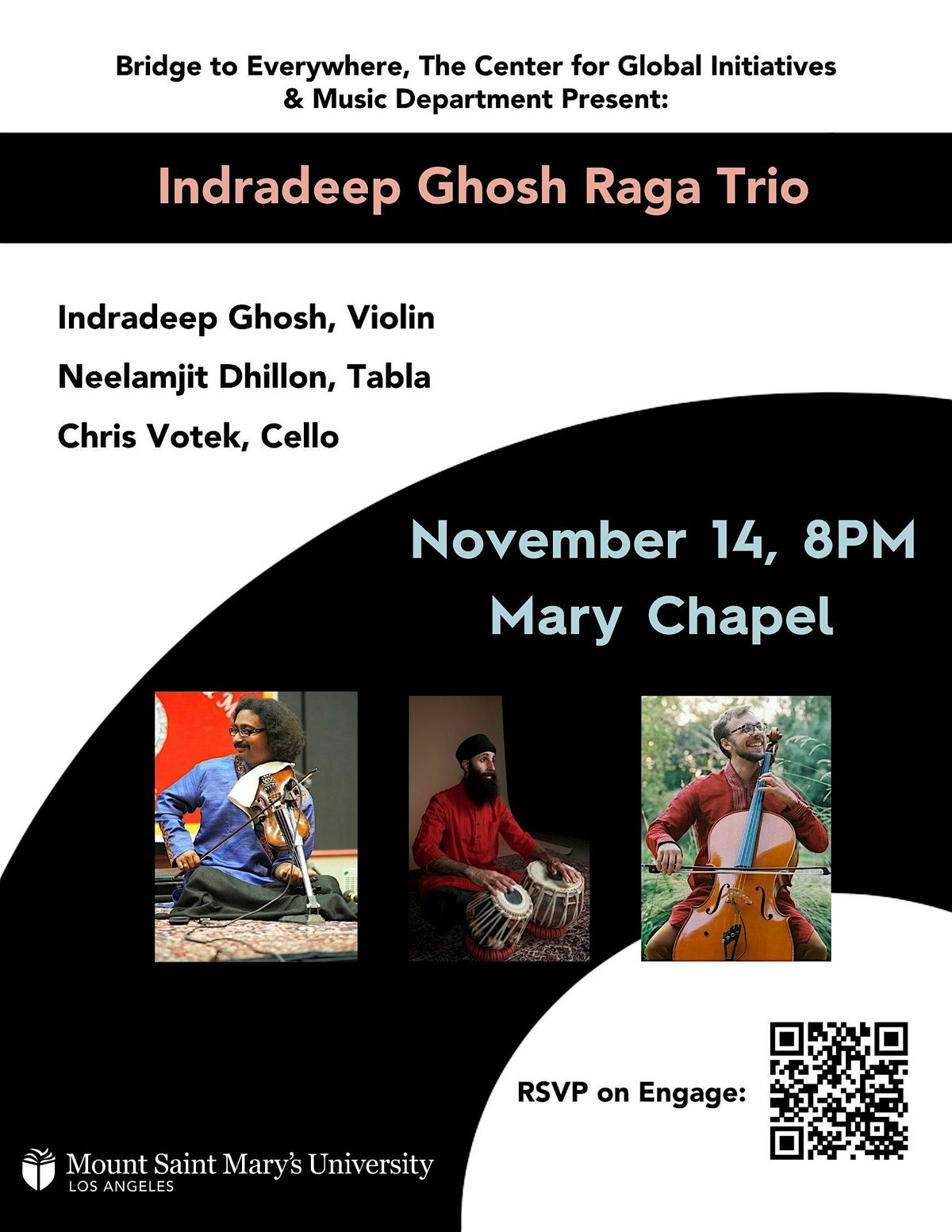 Bridge To Everywhere Presents: Indradeep Ghosh Raga Trio at Mary Chapel