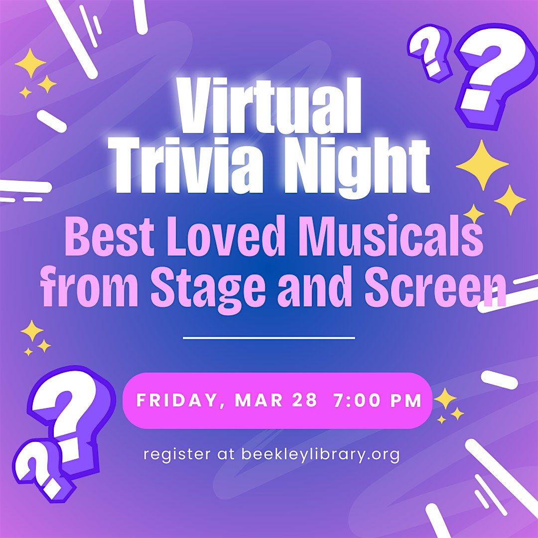 Virtual Trivia Night! Best-Loved Musicals from Stage and Screen