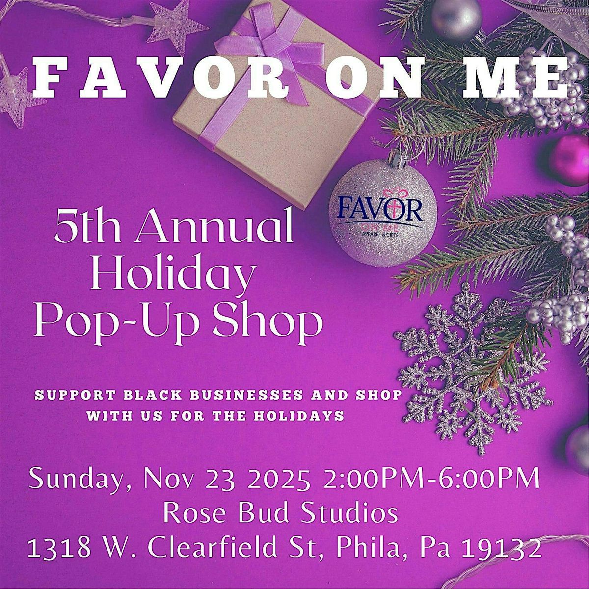 5th Annual Holiday Pop Up Shop