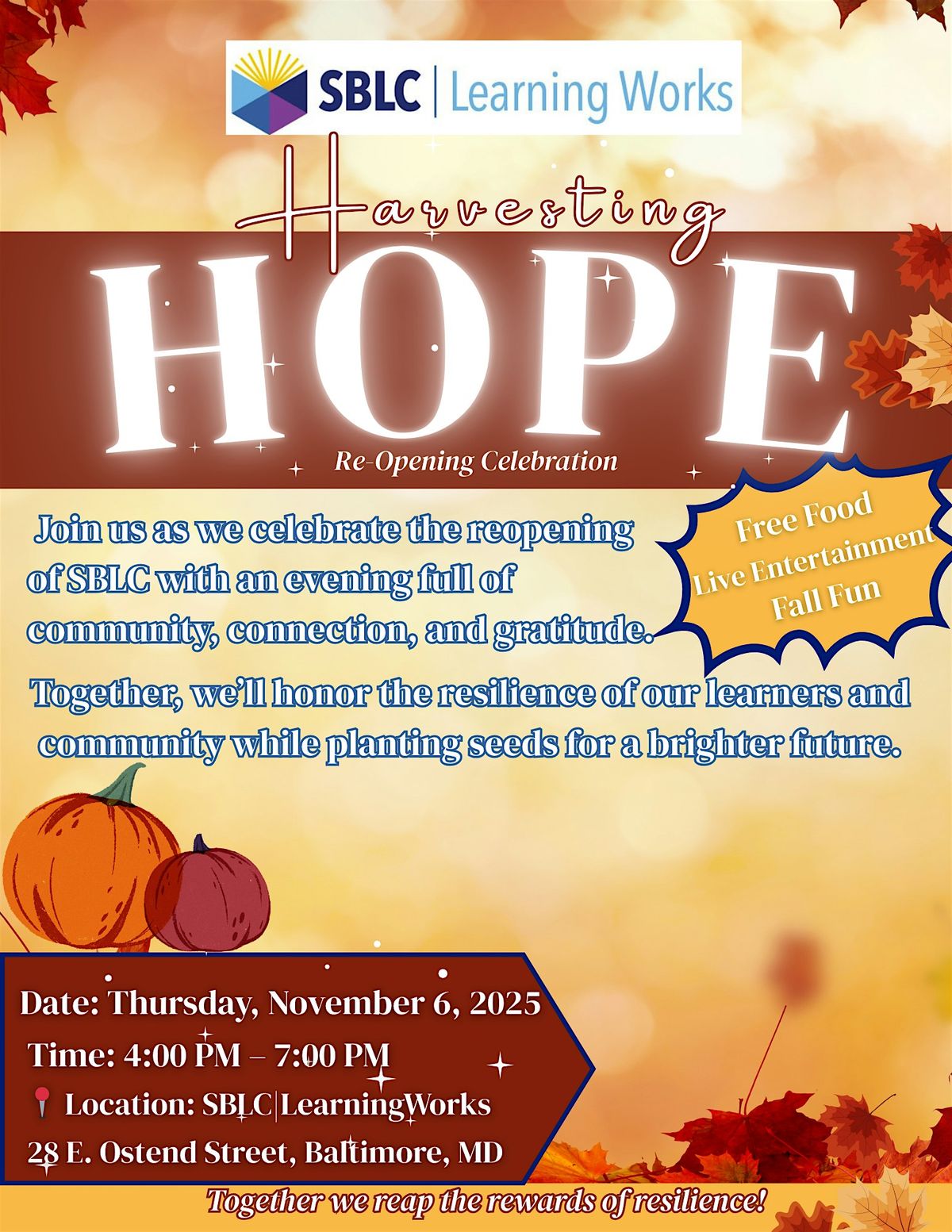SBLC | Learning Works Re-Opening Event