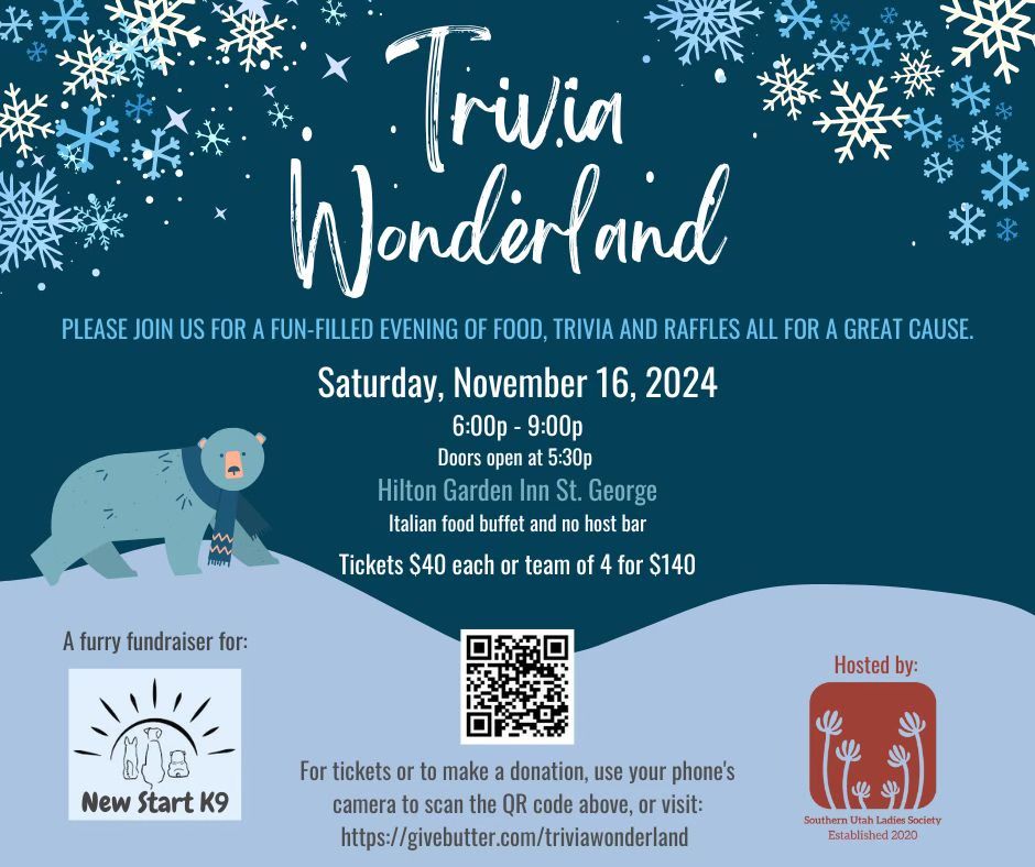 Trivia Wonderland - a fundraiser for New Start K9