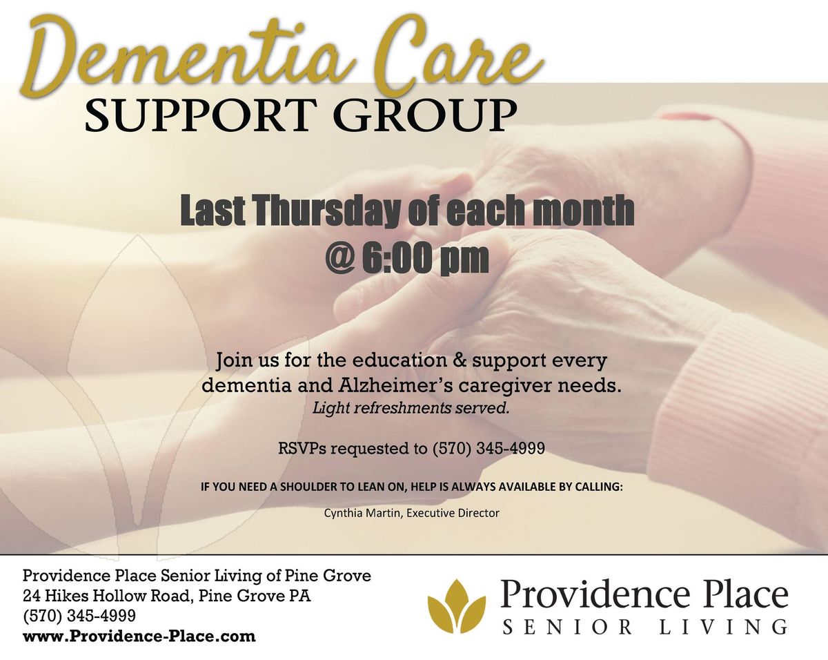 Dementia Care Partner Support Group at Providence Place of Pine Grove