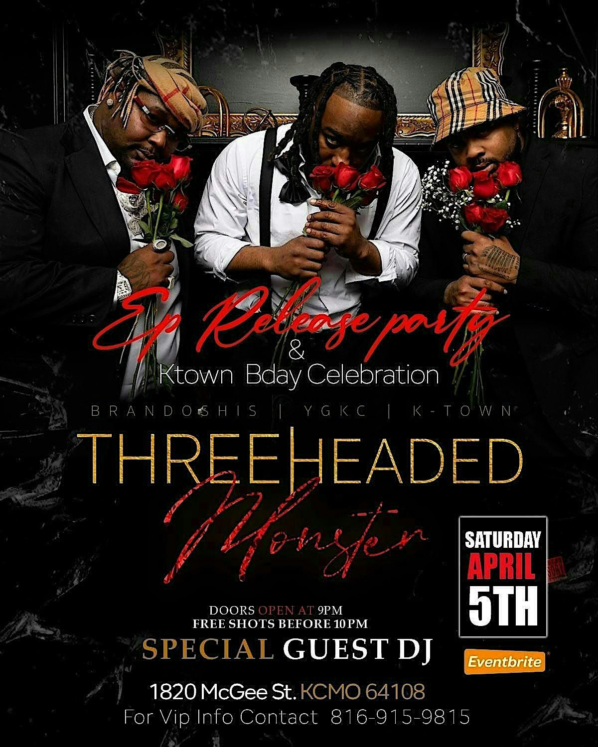 3 Headed Monster EP Release  (Brandoshis, YGKC, K Town)