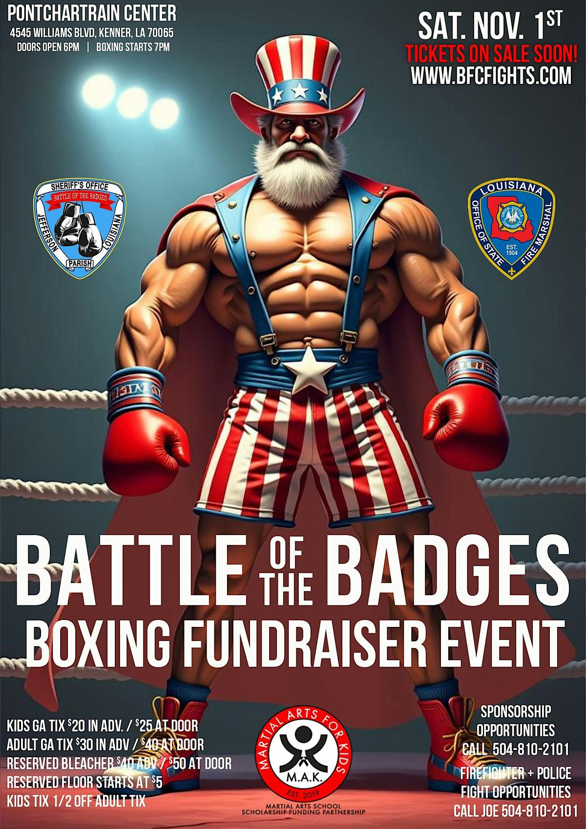 BATTLE OF THE BADGES ANNUAL FUNDRAISING BOXING | New Orleans, LA