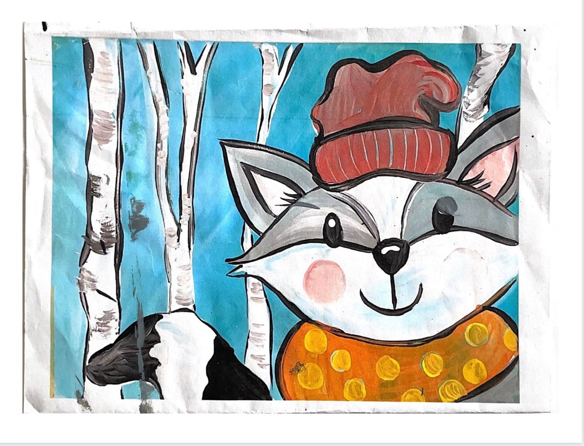 Winter Raccoon Painting Event! ( DROP OFF )