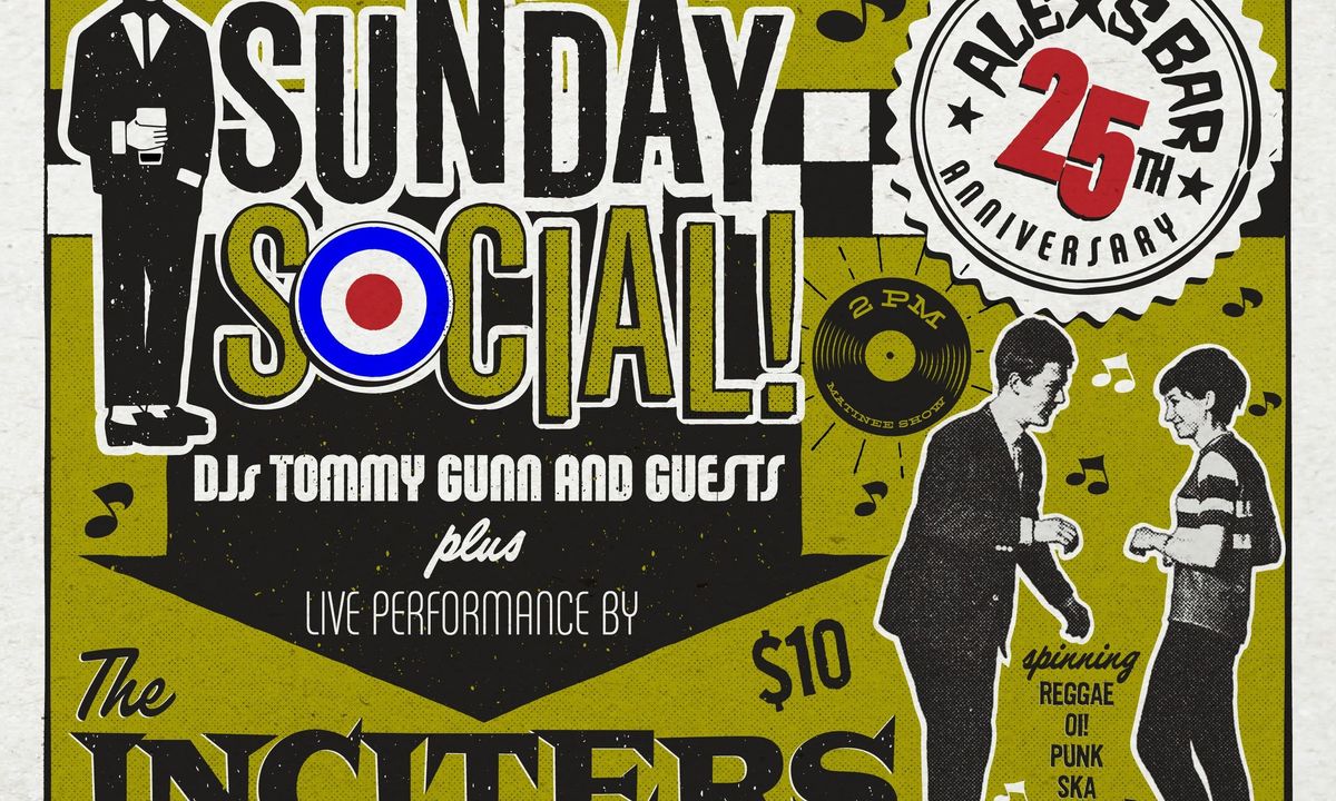 The Return of the Sunday Social with performance by The Inciters